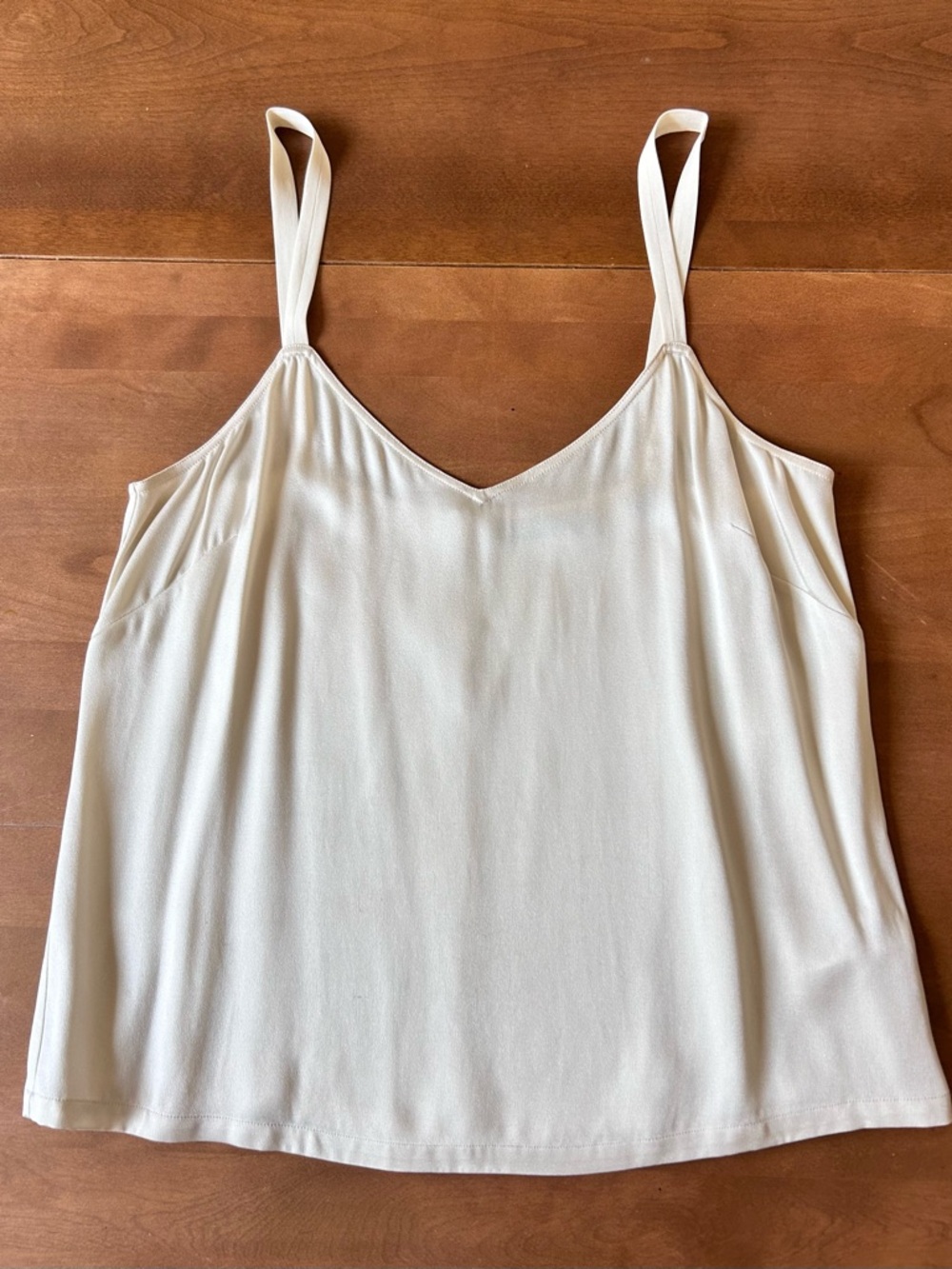 VINCE Satin Georgette Camisole Cream Colour